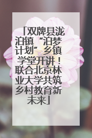 双牌县泷泊镇“泊梦计划”乡镇学堂开讲！联合北京林业大学共筑乡村教育新未来