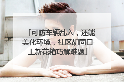 可防车辆乱入，还能美化环境，社区胡同口上新花箱巧解难题