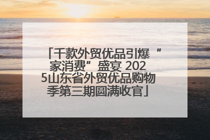 千款外贸优品引爆“家消费”盛宴 2025山东省外贸优品购物季第三期圆满收官