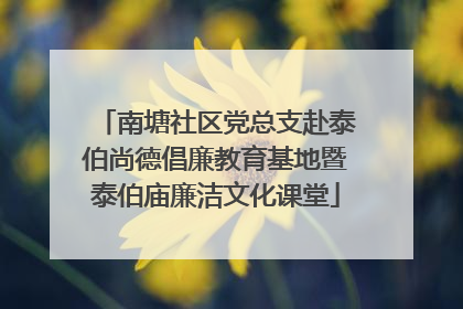 南塘社区党总支赴泰伯尚德倡廉教育基地暨泰伯庙廉洁文化课堂
