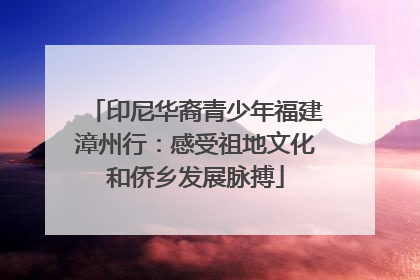 印尼华裔青少年福建漳州行：感受祖地文化和侨乡发展脉搏
