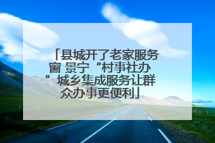 县城开了老家服务窗 景宁“村事社办”城乡集成服务让群众办事更便利