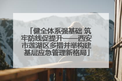 健全体系强基础 筑牢防线促提升——西安市莲湖区多措并举构建基层应急管理新格局