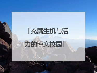 充满生机与活力的博文校园