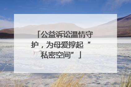 公益诉讼温情守护，为母爱撑起“私密空间”