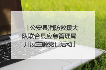 公安县消防救援大队联合县应急管理局开展主题党日活动