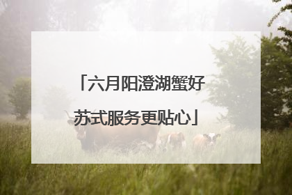 六月阳澄湖蟹好 苏式服务更贴心