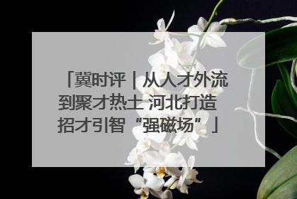 冀时评｜从人才外流到聚才热土 河北打造招才引智“强磁场”