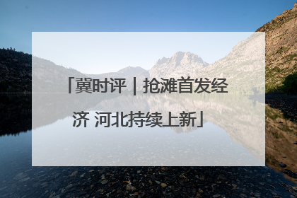 冀时评｜抢滩首发经济 河北持续上新