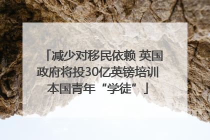 减少对移民依赖 英国政府将投30亿英镑培训本国青年“学徒”