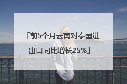 前5个月云南对泰国进出口同比增长25%