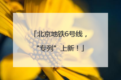 北京地铁6号线，“专列”上新！