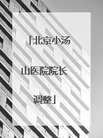 北京小汤山医院院长调整