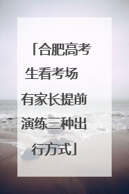 合肥高考生看考场 有家长提前演练三种出行方式
