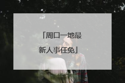 周口一地最新人事任免