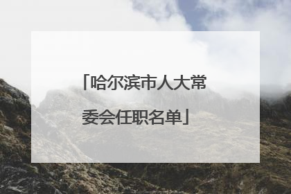 哈尔滨市人大常委会任职名单