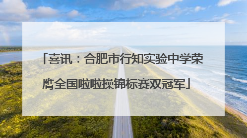 喜讯：合肥市行知实验中学荣膺全国啦啦操锦标赛双冠军