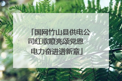 国网竹山县供电公司红歌嘹亮颂党恩 电力奋进谱新章