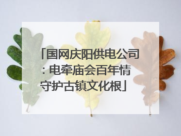 国网庆阳供电公司：电牵庙会百年情 守护古镇文化根