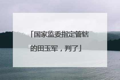 国家监委指定管辖的田玉军，判了