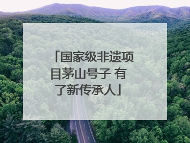 国家级非遗项目茅山号子 有了新传承人
