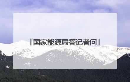 国家能源局答记者问