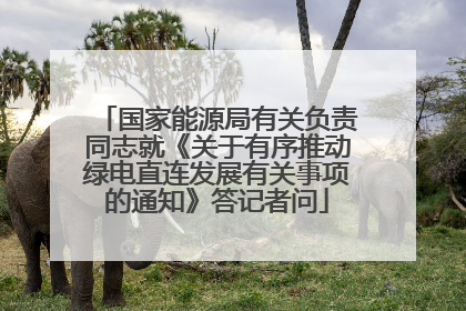 国家能源局有关负责同志就《关于有序推动绿电直连发展有关事项的通知》答记者问