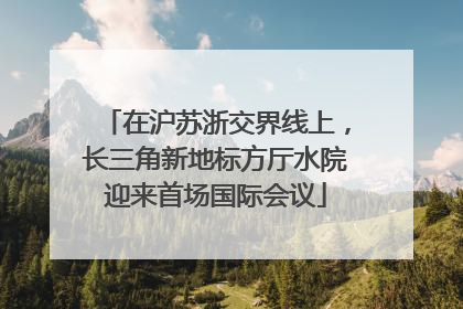 在沪苏浙交界线上，长三角新地标方厅水院迎来首场国际会议