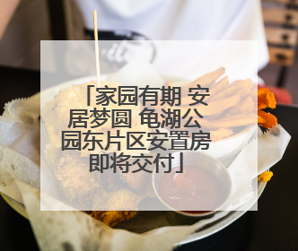 家园有期 安居梦圆 龟湖公园东片区安置房即将交付