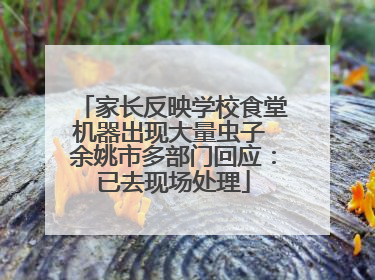 家长反映学校食堂机器出现大量虫子 余姚市多部门回应：已去现场处理