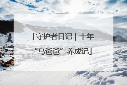 守护者日记｜十年“鸟爸爸”养成记