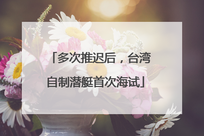 多次推迟后，台湾自制潜艇首次海试