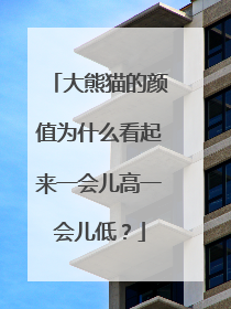 大熊猫的颜值为什么看起来一会儿高一会儿低？