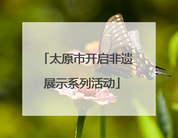 太原市开启非遗展示系列活动
