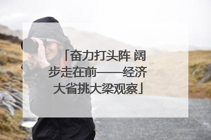 奋力打头阵 阔步走在前——经济大省挑大梁观察