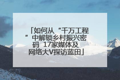 如何从“千万工程”中解锁乡村振兴密码  17家媒体及网络大V探访蓝田
