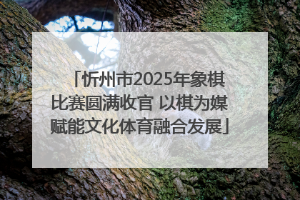 忻州市2025年象棋比赛圆满收官 以棋为媒赋能文化体育融合发展