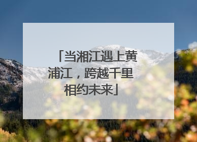 当湘江遇上黄浦江，跨越千里相约未来