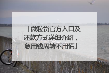 微粒贷官方入口及还款方式详细介绍，急用钱周转不用慌