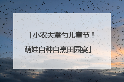 小农夫掌勺儿童节！萌娃自种自烹田园宴