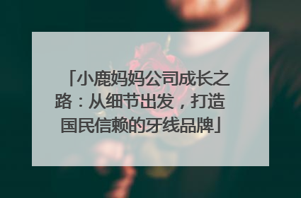 小鹿妈妈公司成长之路：从细节出发，打造国民信赖的牙线品牌