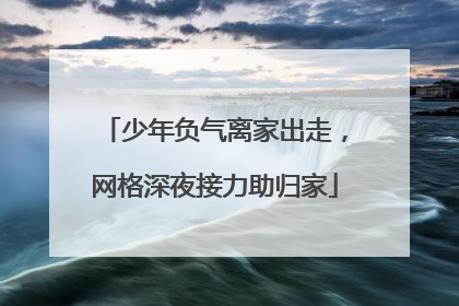 少年负气离家出走，网格深夜接力助归家