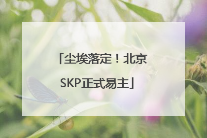 尘埃落定！北京SKP正式易主