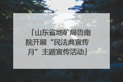 山东省地矿局鲁南院开展“民法典宣传月”主题宣传活动