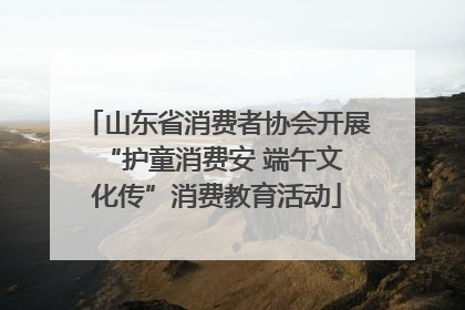 山东省消费者协会开展 “护童消费安 端午文化传”消费教育活动