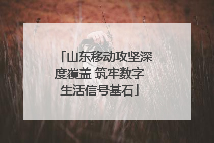 山东移动攻坚深度覆盖 筑牢数字生活信号基石