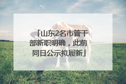 山东2名市管干部新职明确，此前同日公示拟履新