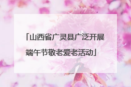山西省广灵县广泛开展端午节敬老爱老活动