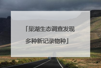 巢湖生态调查发现多种新记录物种