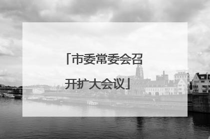 市委常委会召开扩大会议